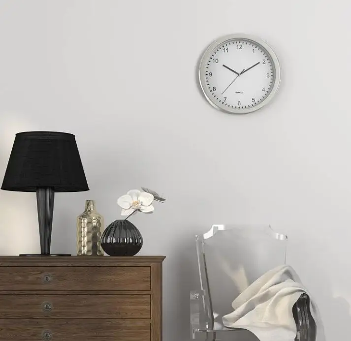 Clock Safe  10 Inch Battery Operated Analog Clock with Hidden Wall Safe for Jewelry, Cash, Valuables