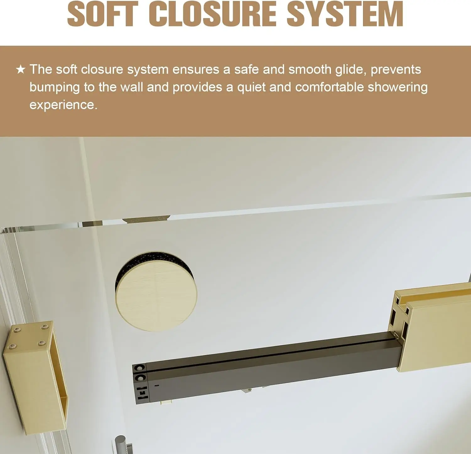Bypass Top Roller Shower Enclosure System Single Slide Roller Door Hardware Two Hung Rollers Quiet Slider Shower Door System