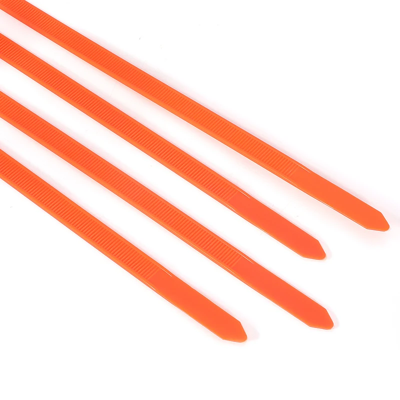 Новый На складе бесплатный образец низкий MOQOrange Противоскользящий нейлоновый 66 кабельная стяжка для колесных автомобилей