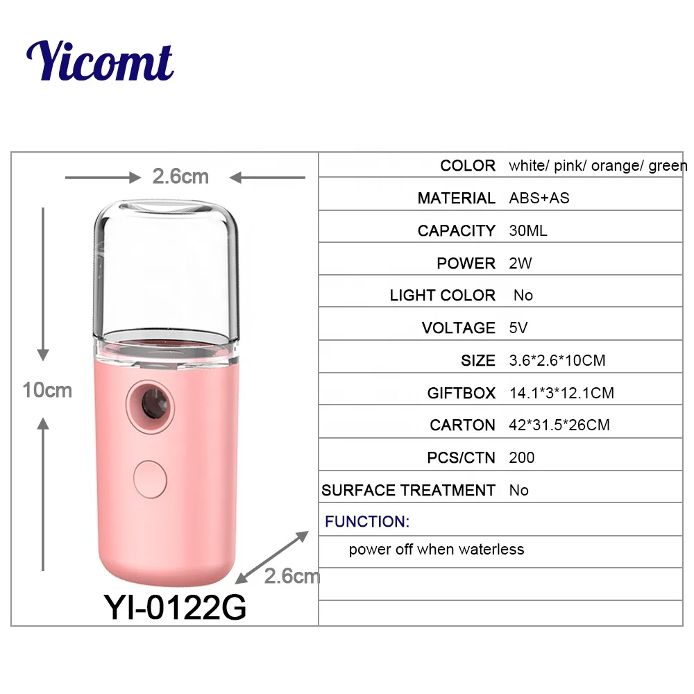 
Alibaba Best Sellers 2020 Ladies Mist USB Face Portable Facial Mini Air Humidifier For Woman 