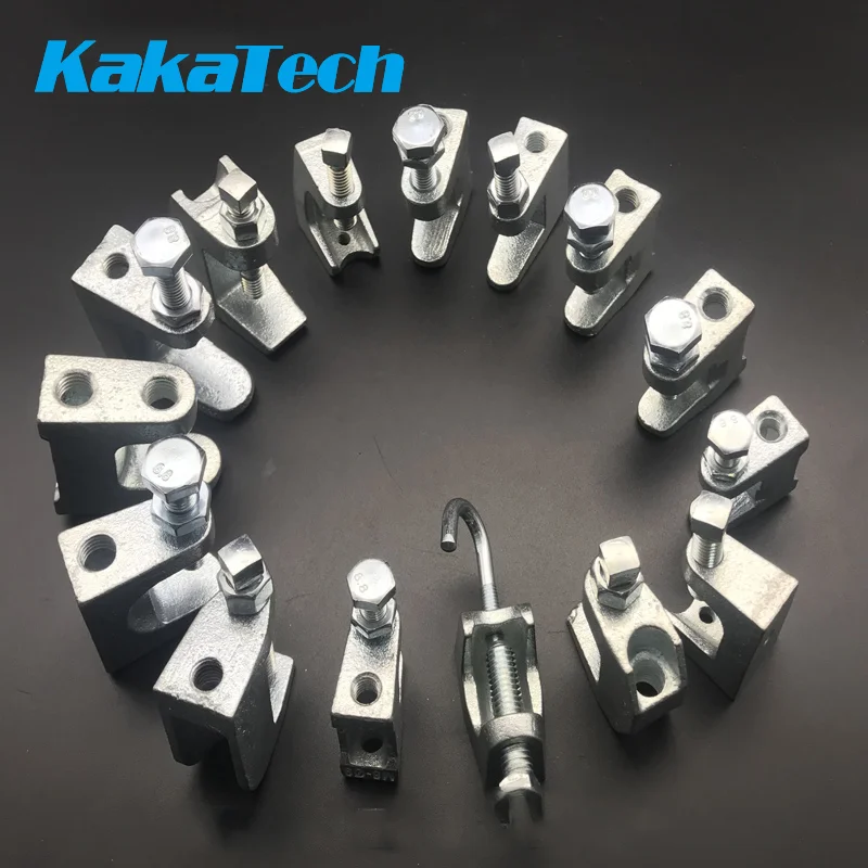 Factory hot sale adjustable cast iron g h beam clamp for construction