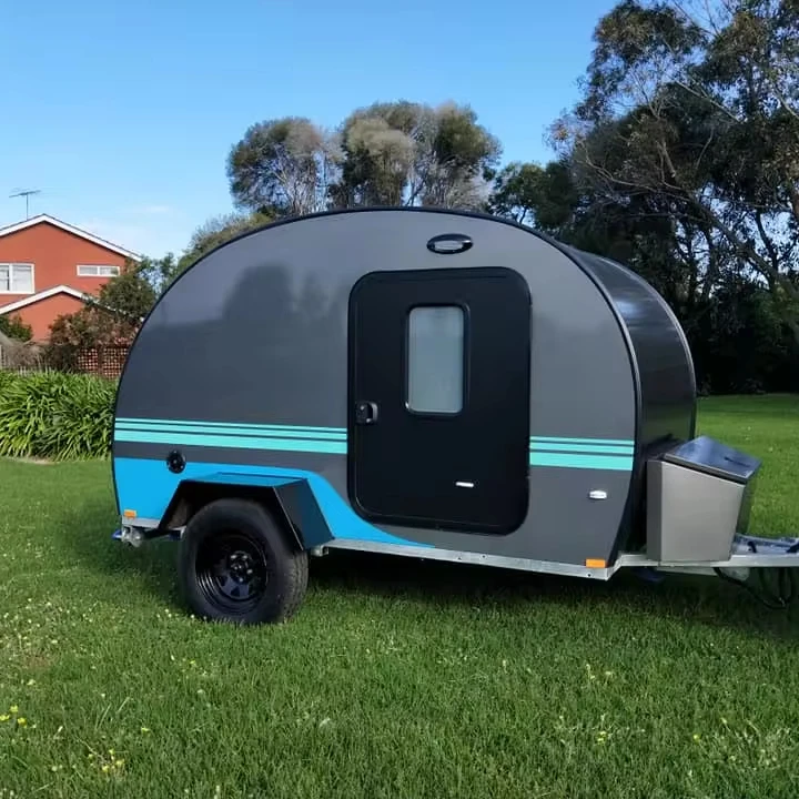 Light weight lightweight  camper trailers caravan under 750 kg off road small korea camping trailer with roof top tent