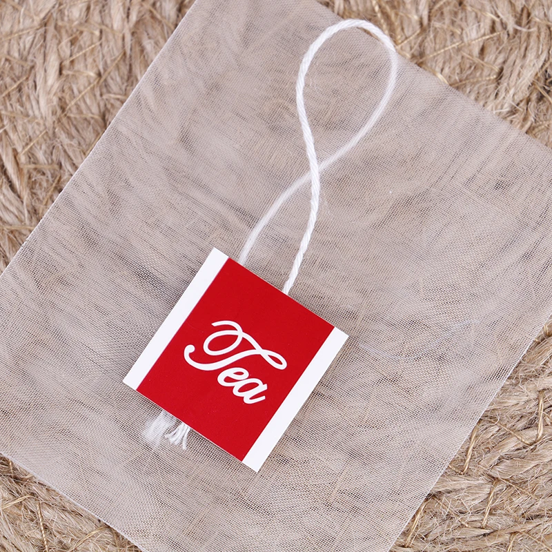 Heat Seal Infuser Tea Bag With String 7x6cm Sachet Filter Nylon Mesh Empty Tea Bags