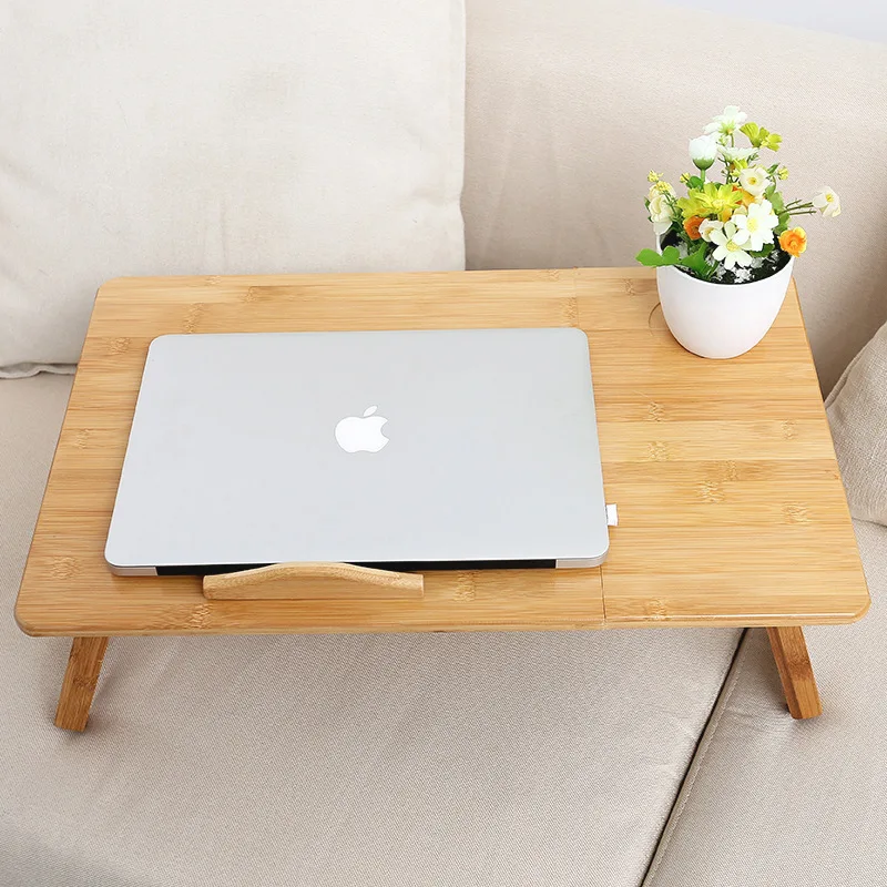 Multi-functional Home & Dormitory Study Folding Adjustable 100% Bamboo Laptop Table