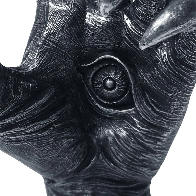 resin demon craft halloween pendant home living room ornaments hand shape sculpture folk crafts OEM desk decoration