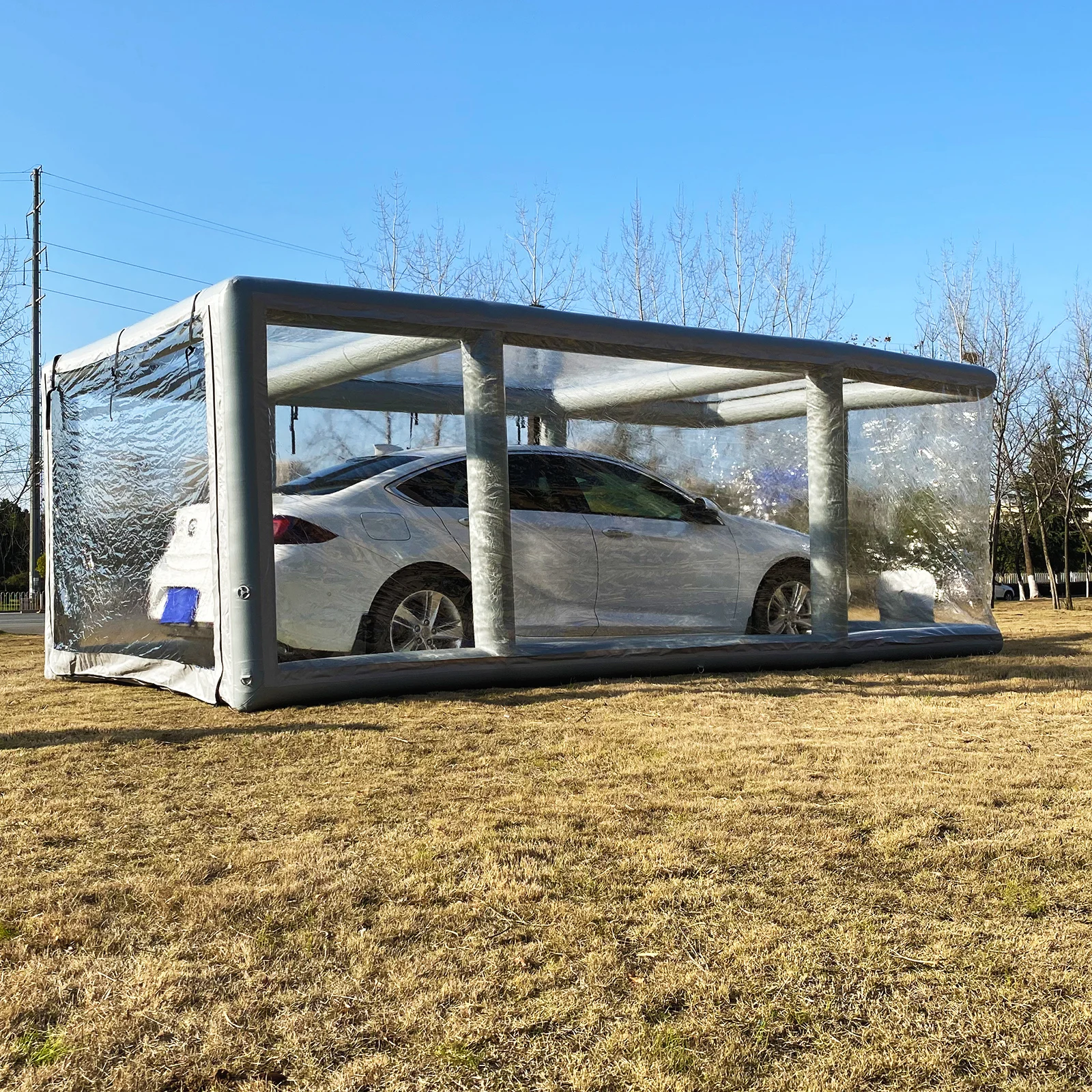 TKloop Outdoor PVC Portable Inflatable Carport Car Garage Tent  For Car Cover