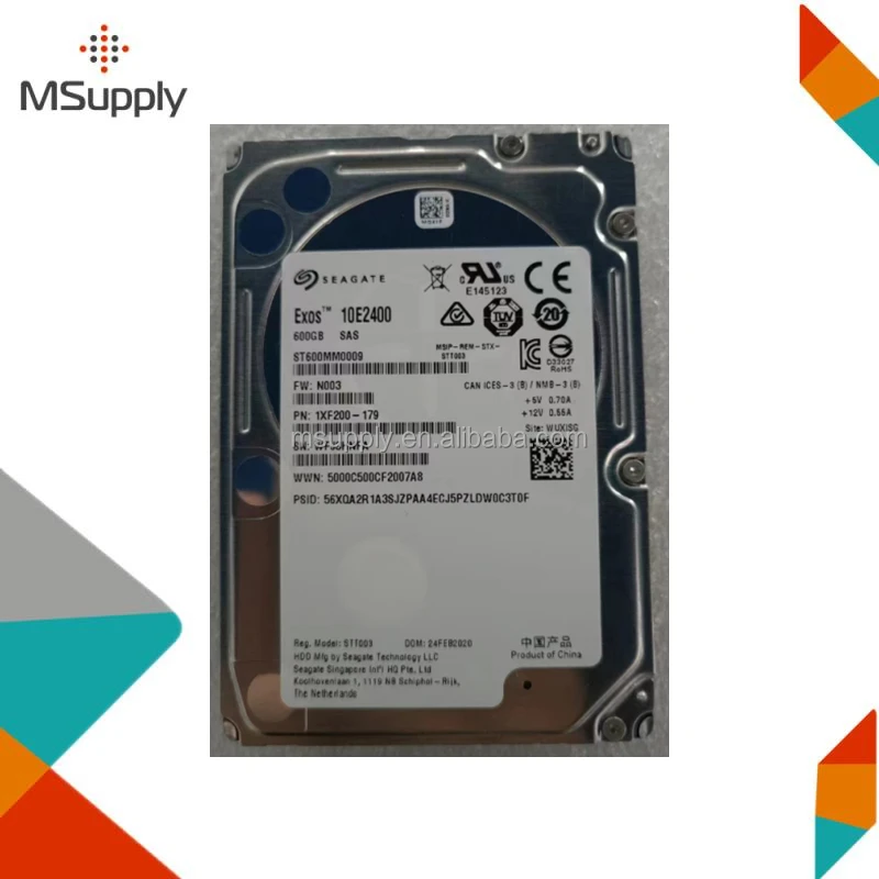ST600MM0009 Exos 10E2400 600GB 2.5-Inch SFF 12Gbps 10K eMLC SAS Hard Drive