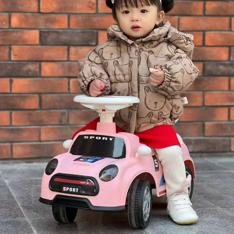 Hand Push Cartoon Steering Wheel Toy Car for Big Kids Ride on Kid