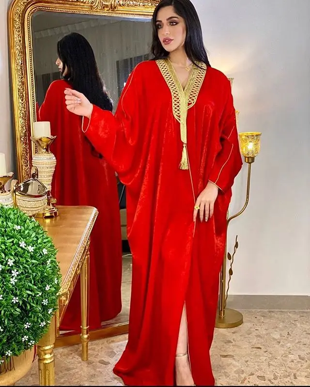  AB015 Arab Dubai Muslim Bat Sleeve Robe Cardigan Turkish Abaya Women Dress Islamic Clothing For