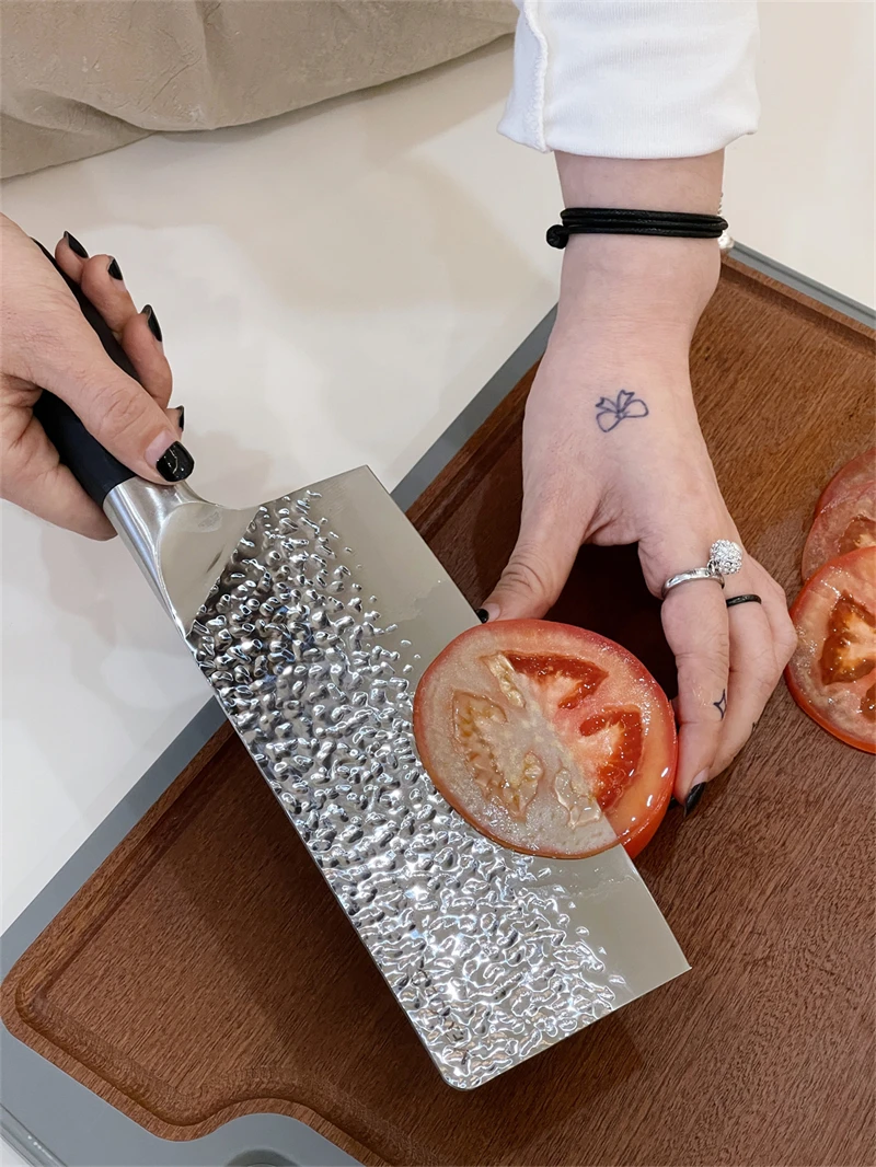 Kitchen Knives And Accessories Multi Purpose Kitchen Knife Chef Cooking Knives 420j2 Steel Cleaver With Wooden Block