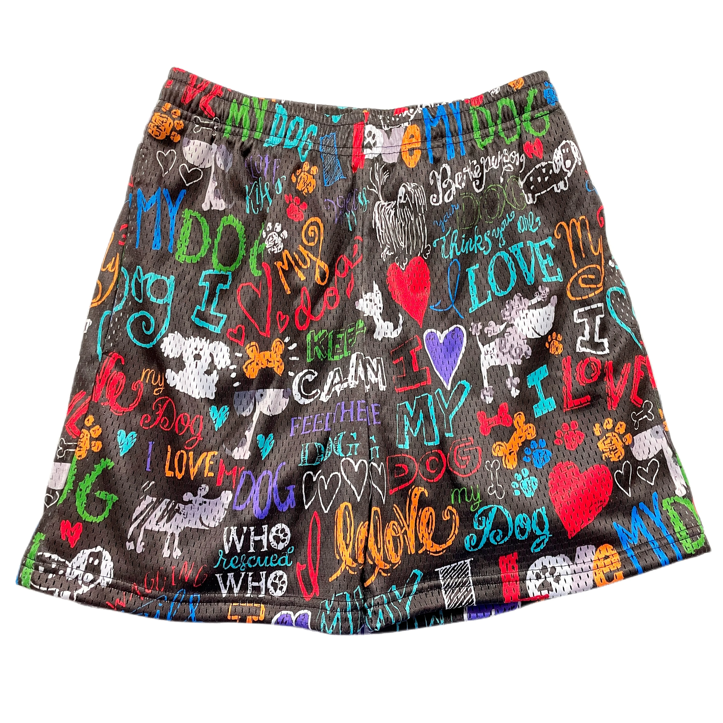 2023 Custom pattern men luxury breathable double lined silky mid thigh sports gym heavy weight mesh shorts with zipper pockets