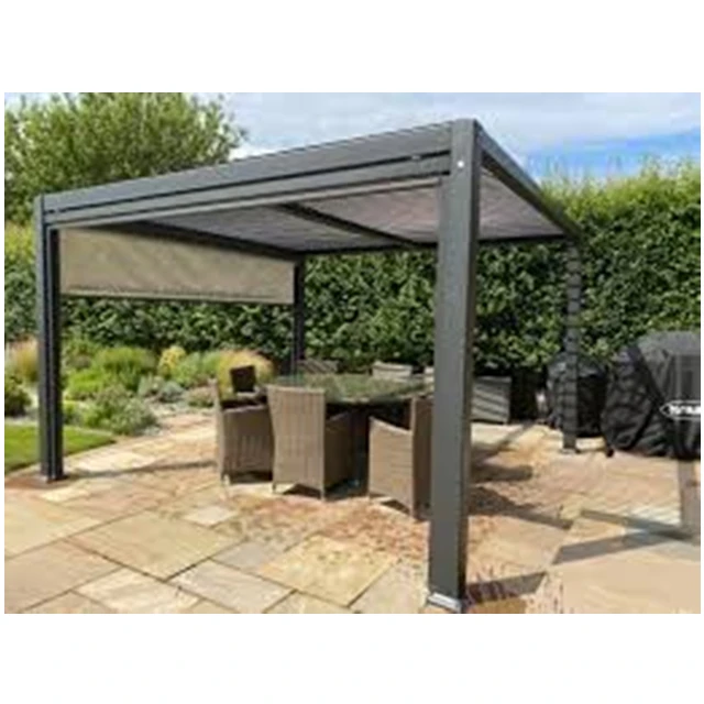 Электрическая алюминиевая беседка, беседка, открывающаяся жалюзи