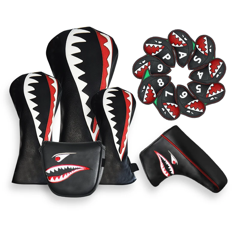 Wholesales Golf Headcover Embroidery and Printing Custom logo Design PU leather Driver Head Cover