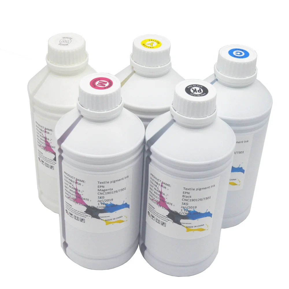 High Quality 1000ml XP600 DTF White Ink for Epson L805 i3200 L1800 Inkjet Printer Premium Bulk Textile Pigment Ink Manufacturer