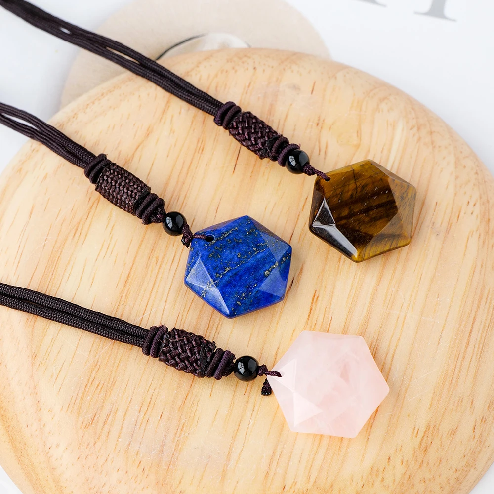 Hot selling wholesale crystal carving Crystal Six Point Star pendant spiritual healing home decoration