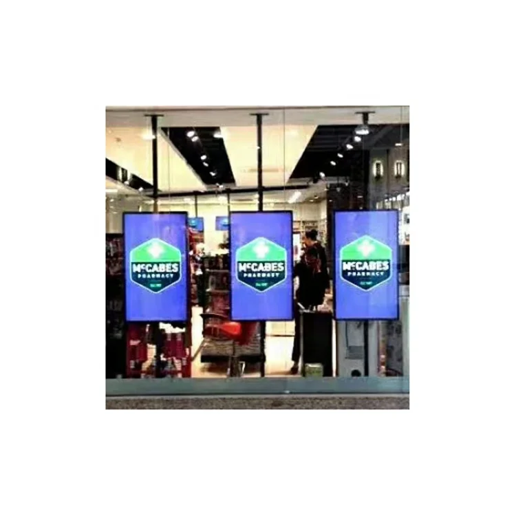 Creative Store Decoration High Brightness 55 inch indoor Standing Hanging Digital Shop Window LCD LED Display Light Box Menu