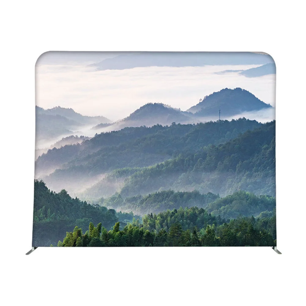 Backdrop Tension Wall Aluminum Frame Custom Designed Printed Wall with Stand for Display