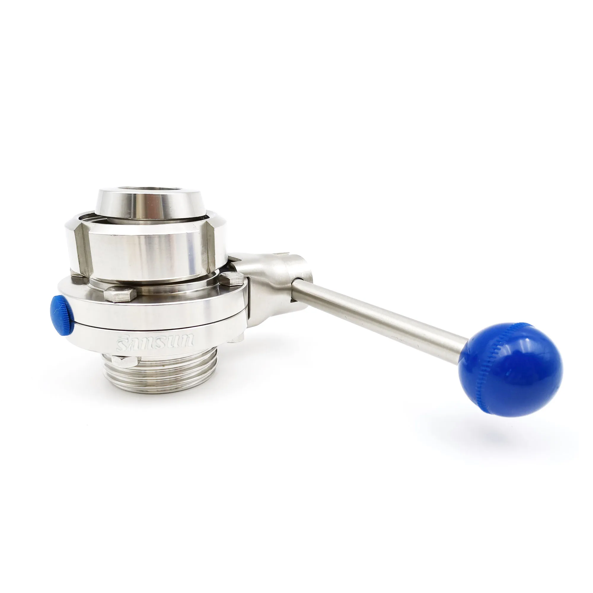 DIN INOX 304 Male Nut Butterfly Valve