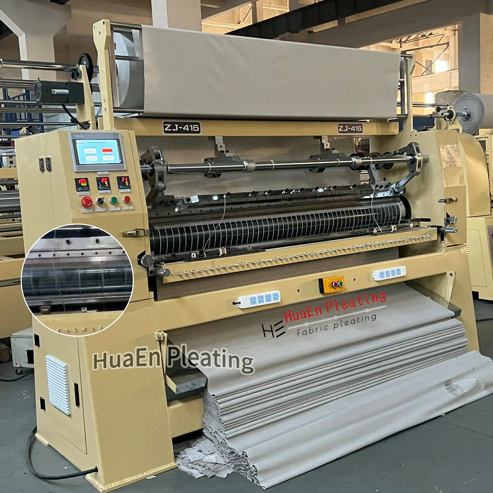 HuaEn плиссировочная сари полиэфирная Пижама с компьютерным управлением машина/mesin plisket zj416