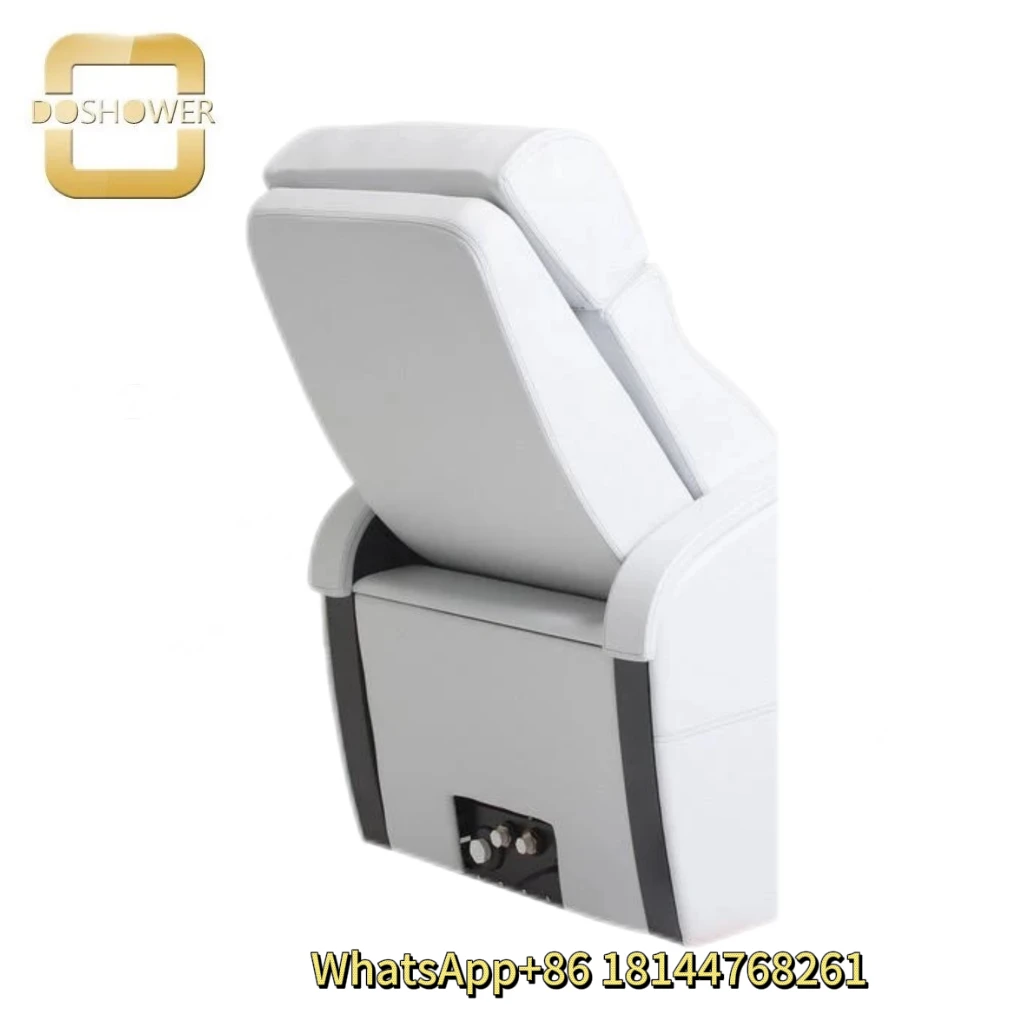 Fully motorized seat pedicure chair with retractable armrests doors of power drain pump spa chair