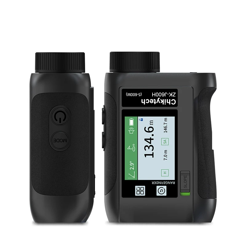 High Quality Portable Black Waterproof Color Oled Screen Rechargeable Digital Laser Measurement Laser Golf Rangefinders