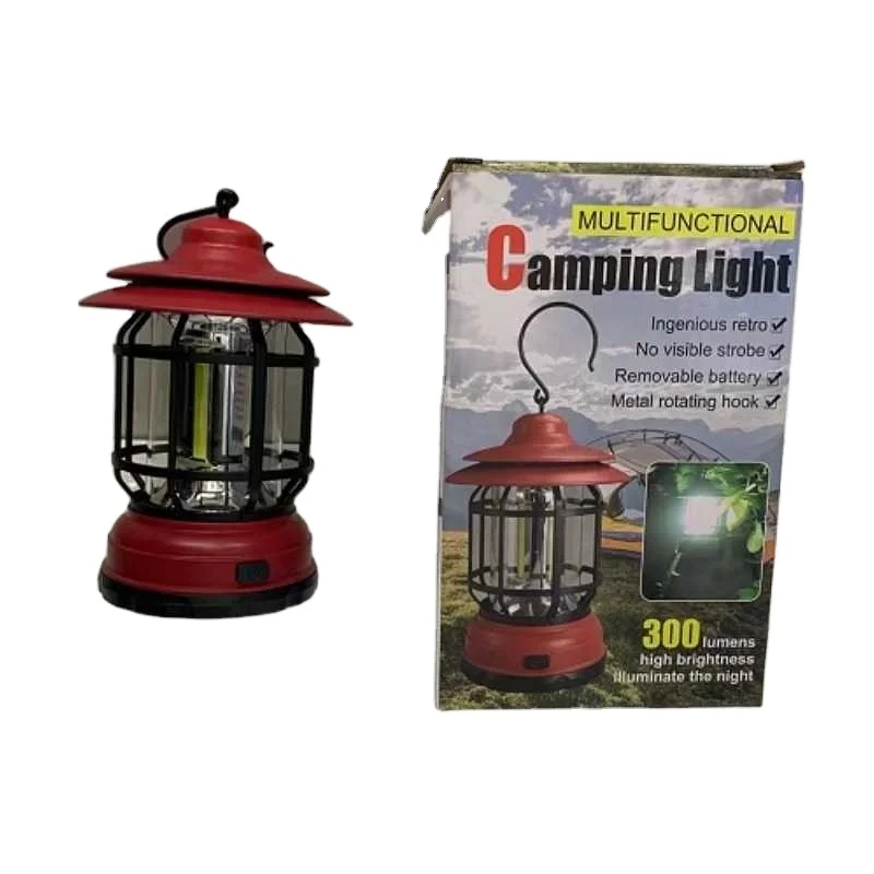 Outdoor Tent Light Multifunctional Vintage Hanging Horse Light Emergency Camping Light USB