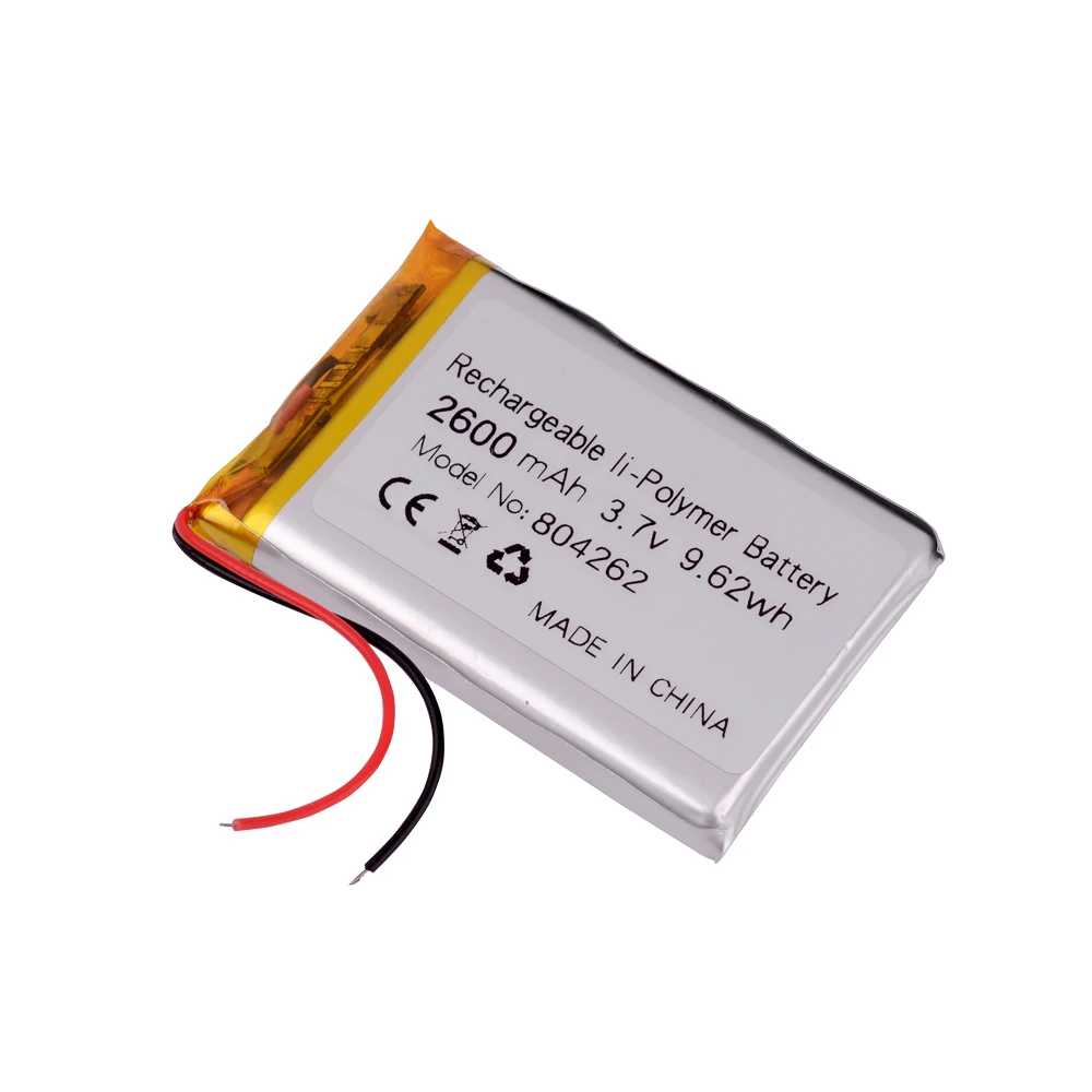 804262 3 7 V 2600mAh литий-полимерная литий-ионная батарея для MP4 MP5 PDA GPS DVR DVD портативное зарядное устройство динамик электронная книга