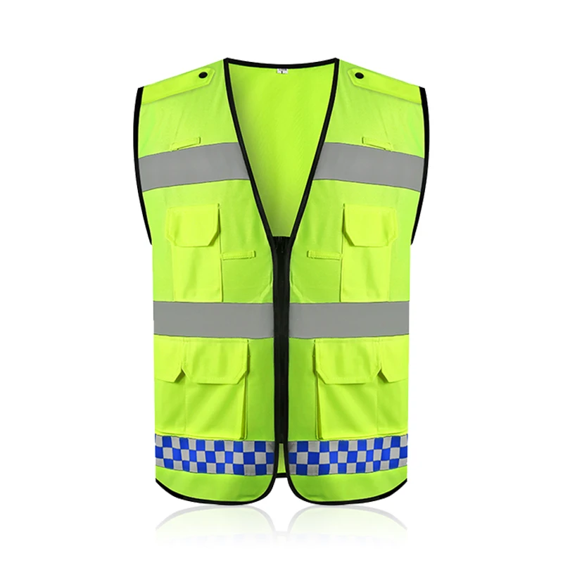  High safety engineering reflective vest traffic fluorescent clothing security yellow