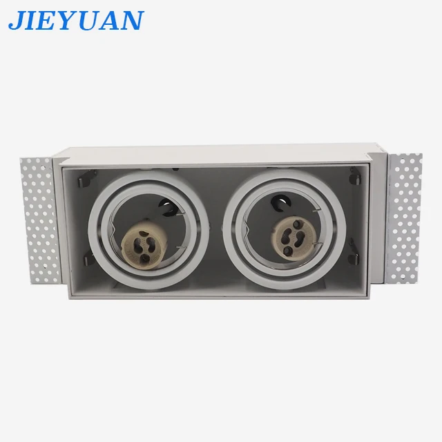 
2020 Hot Sale Double Head Grille Light Fixture 20W 30W Square Downlight Recessed Mounted LED Spot Light Double LED Downlight 