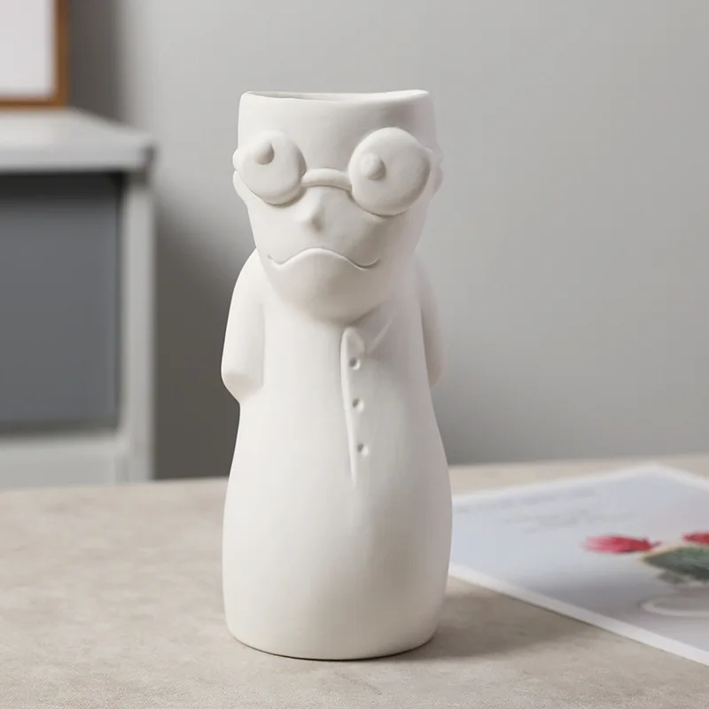 
Household modern style ceramic vase dry flower pot home office desktop decor lovely art design porcelain vase creative gifts 