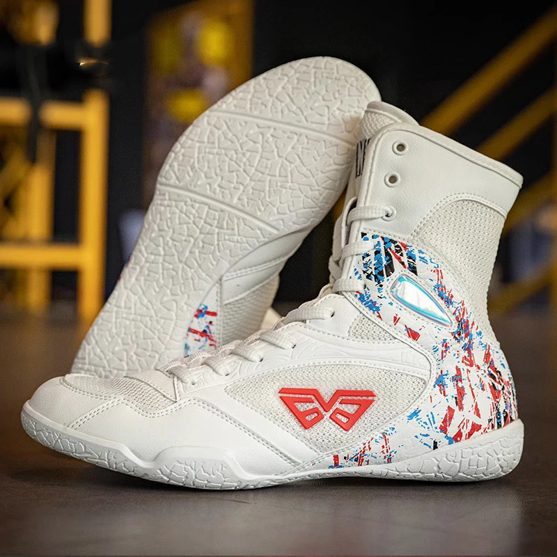 Manufacturer Wholesale High-end Leather Anti Slip Wear-Resistant Boxing Shoes For Men