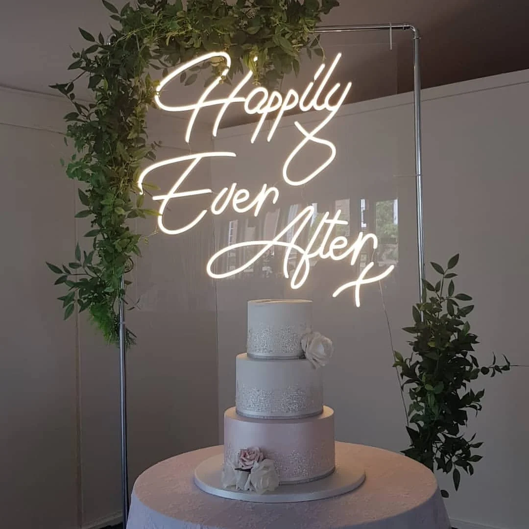 Индивидуальная неоновая Свадебная вывеска счастливая после смерти «сделай сам»