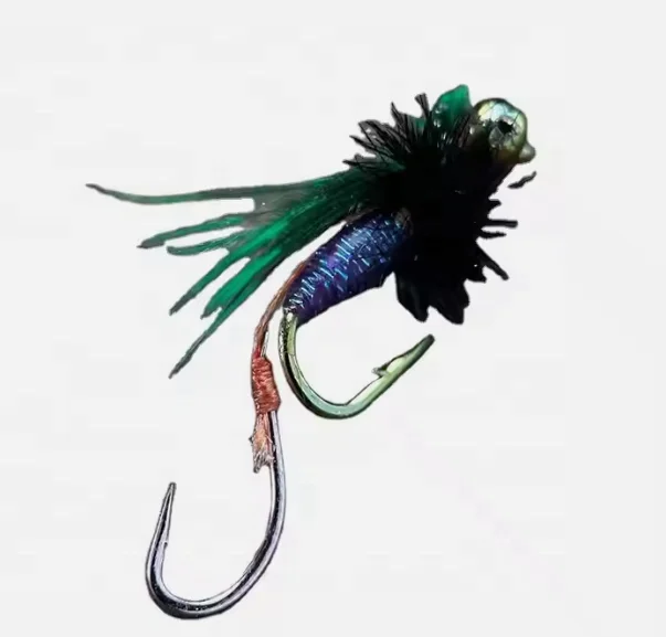 High quality bait set fishing double hook bionic needle bait fly bait line set