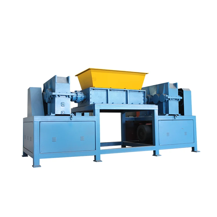 Factory price car tire copper wire animal bone waste metal scrap industrial double shaft shredding machine