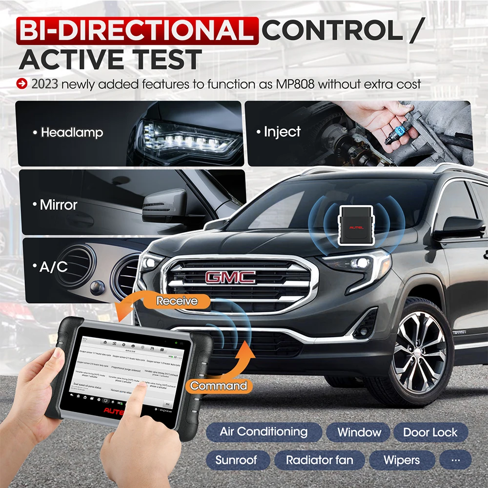 2 Years Upadate Autel MaxiCOM MK808BT PRO 2023 Bi-Control 28+ Services Autel Diagnostic Tool Upgraded of MK808S MK808BT MX808S