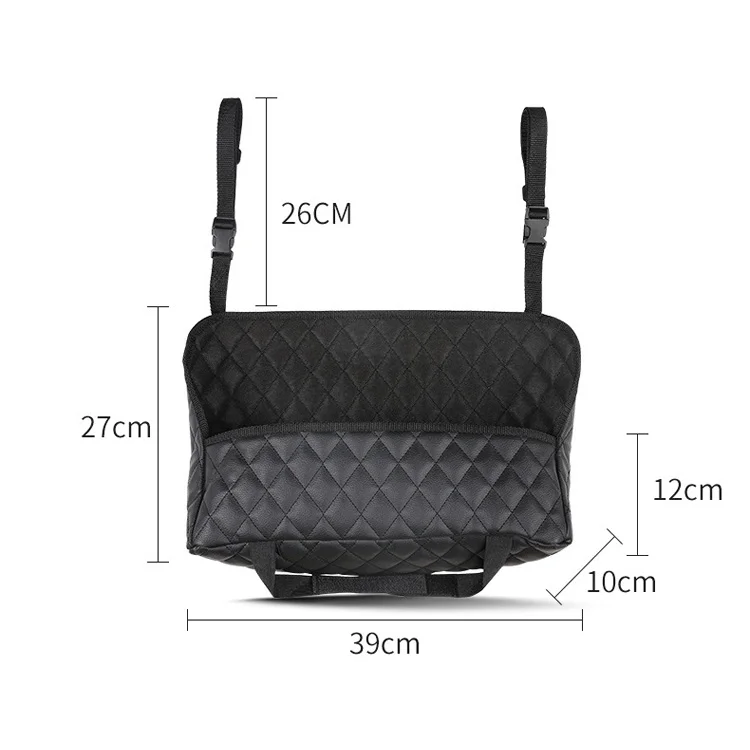 Hot sale PU leather between seat car organizer storage bags car pocket handbag holder