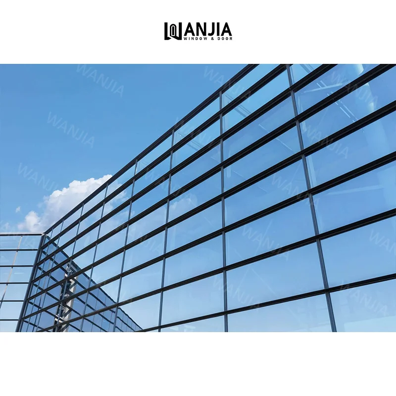 Building facade curtain wall soundproof double glazed curtain wall exterior aluminum curtain wall