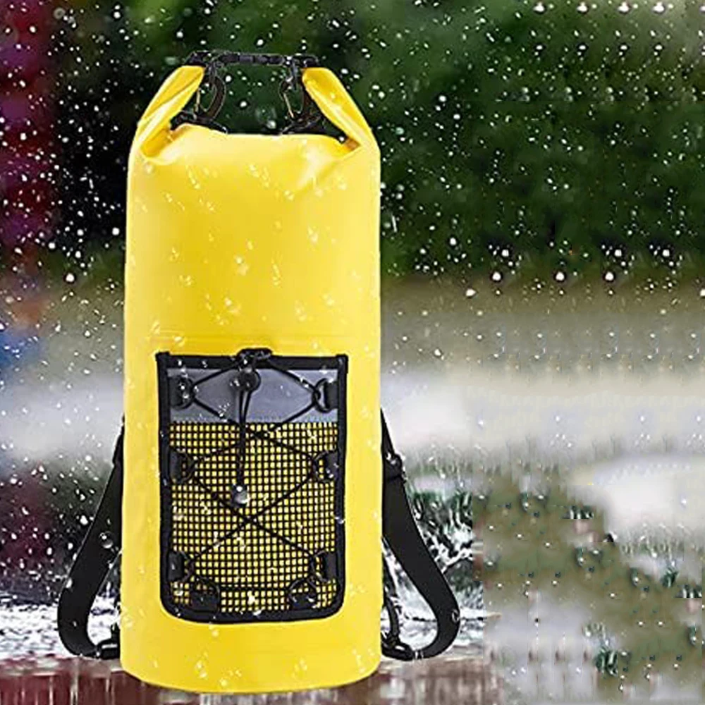 Custom Logo Waterproof Unisex Water Sports Fishing Boating Dry Backpack Swimming Floating Sack With Phone Case