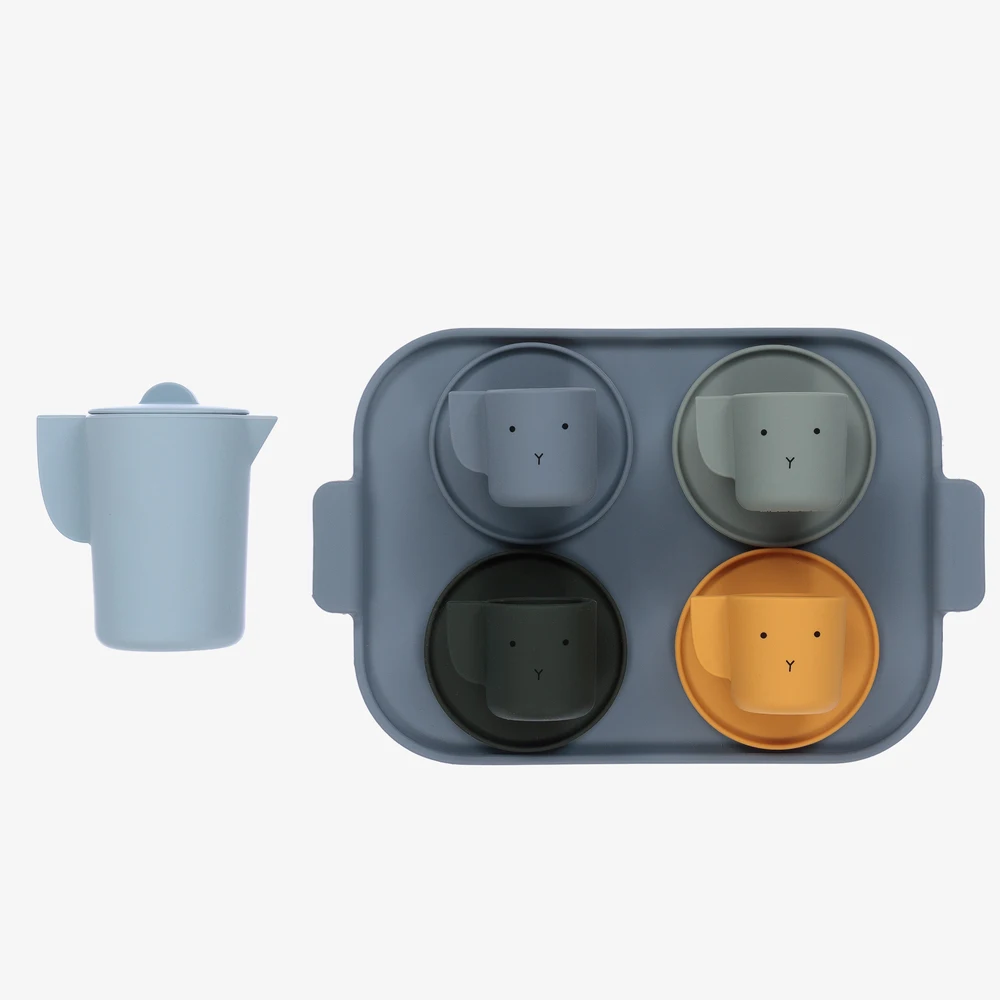 Toy Tea Set for Pretend Play - Playing Kitchen Accessories, Cute Montessori Teapot Kids Play Set