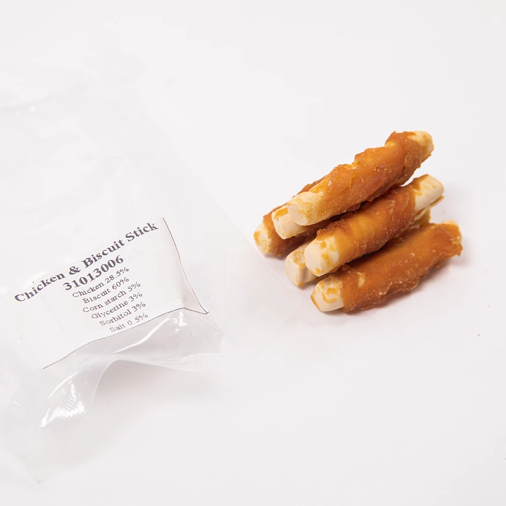 Wholesale Rawhide Stick With Chicken Wrap Dog Food Dog Chews Bully Sticks Treats Training Snacks