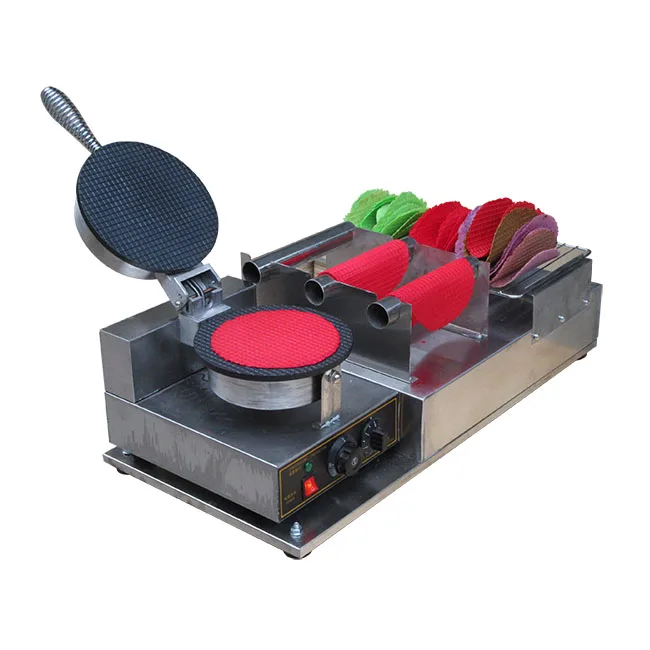 Free Shipping to Europe Mexico Mini Topping Taco Electro Freeze Rolled Machine/fried Ice Cream Machine/mexico Taco Roll Maker