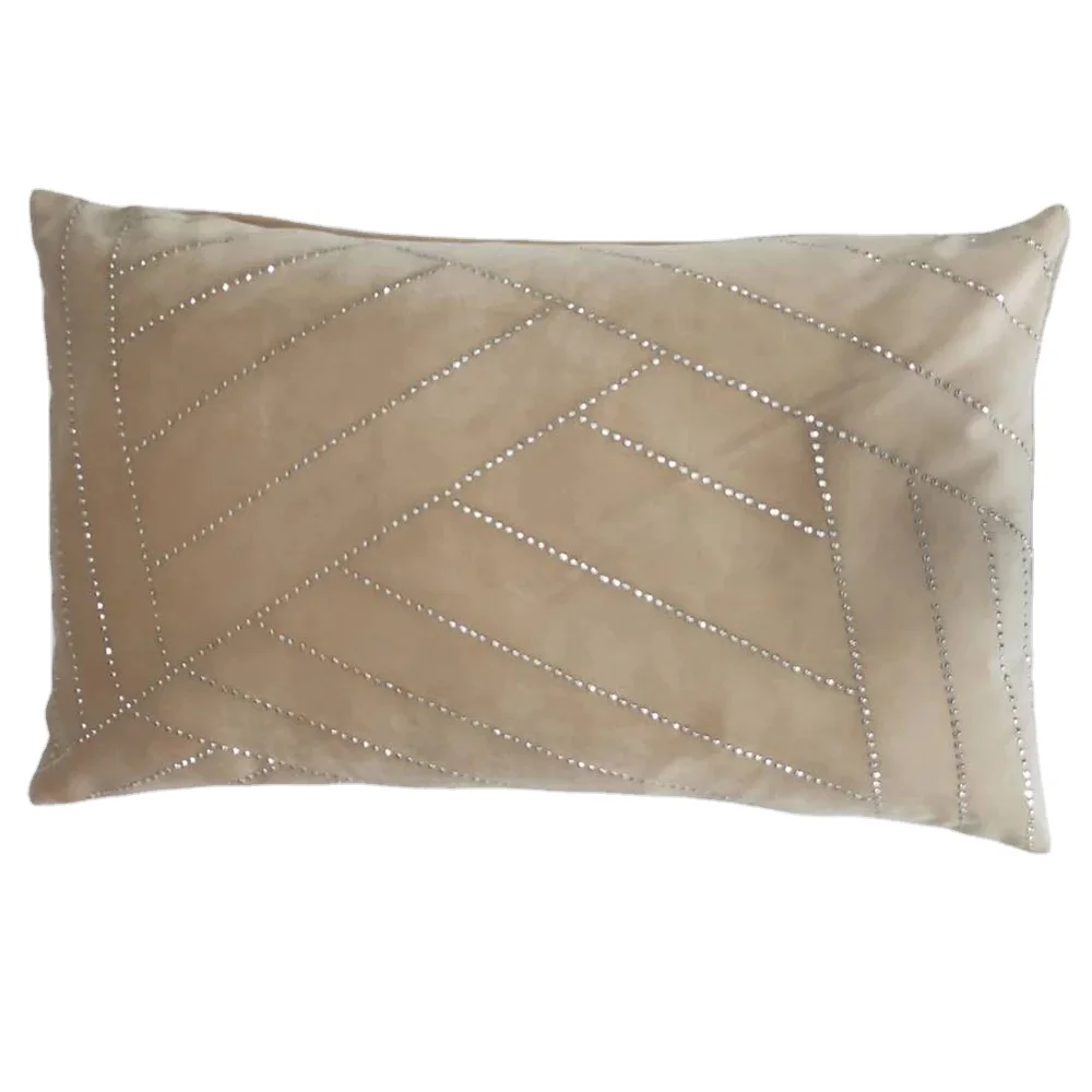 Luxury Black Cushion With 30x50cm With Gold Geometric Print Pattern Pillowcases With Small Quantity and Fast Delivery