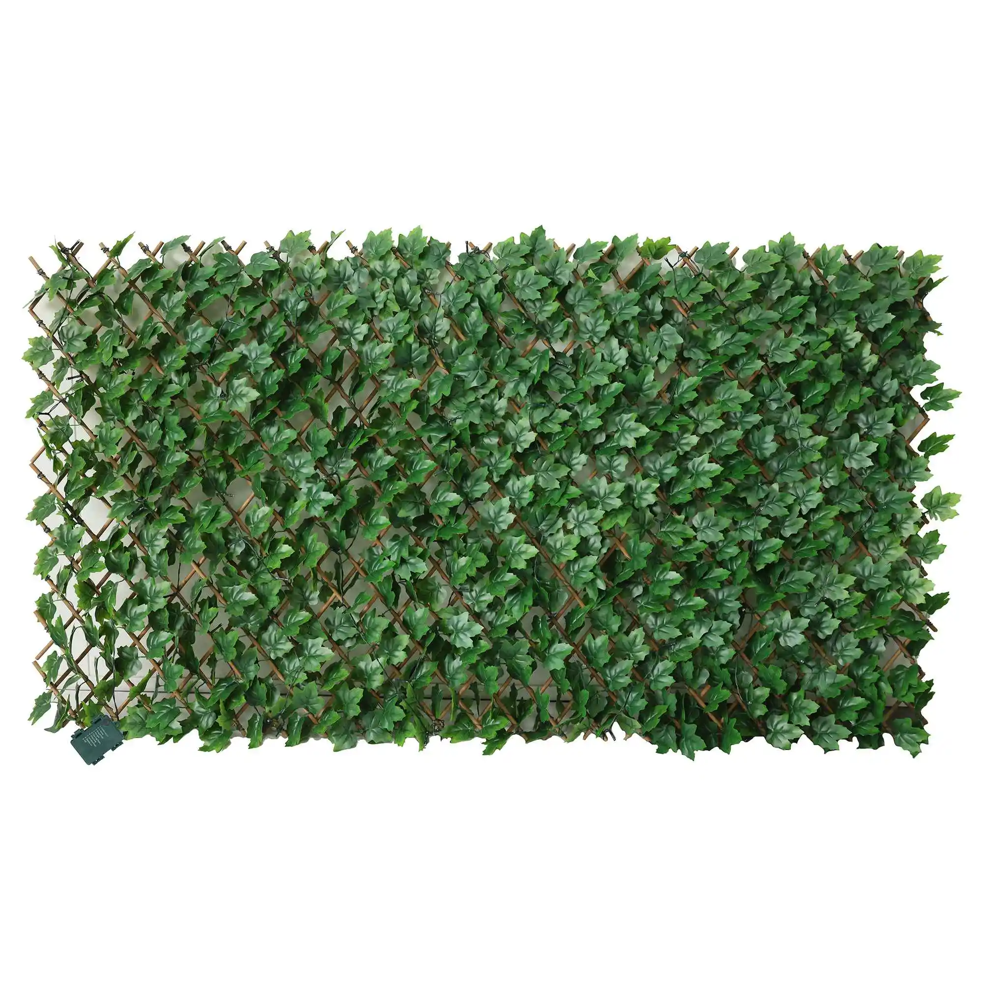UV PROTECT Artificial Ivy Grass Fence  Artificial Leaf Faux Bamboo Hedge for Decoration