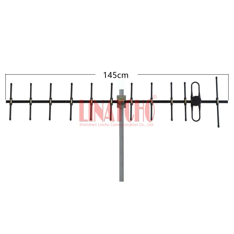 12 elements detachable uhf 400 470 mhz outdoor yagi antenna 434 mhz
