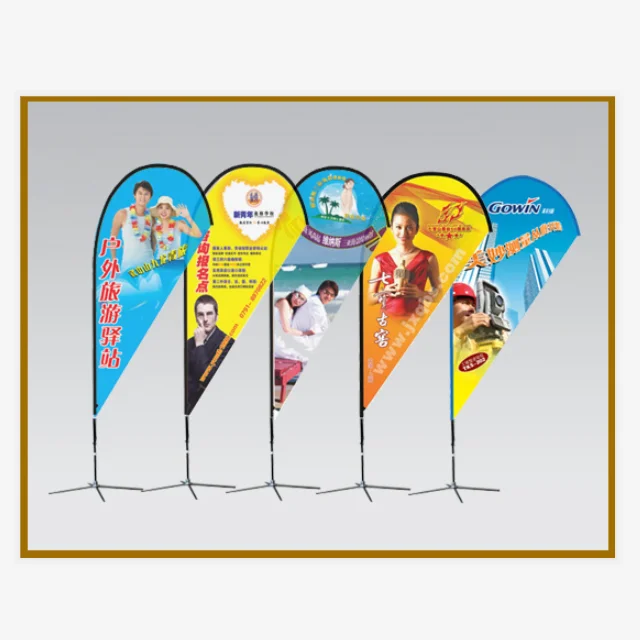 Top quality 110g knitted promotional custom banner flying banner