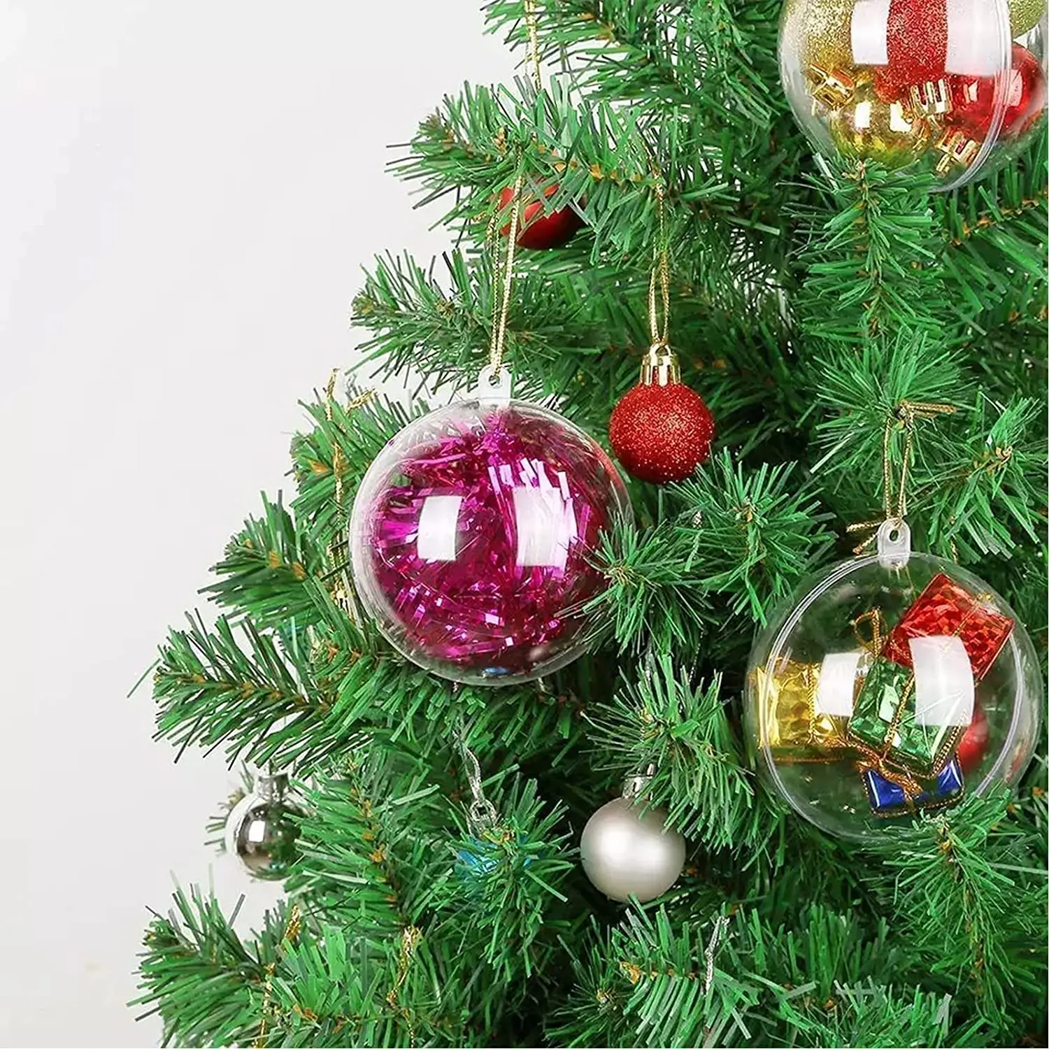 Home Ceiling Hanging Decoration Machine Make Open Half Large 4cm 5cm 6cm 8cm Plastic Balls