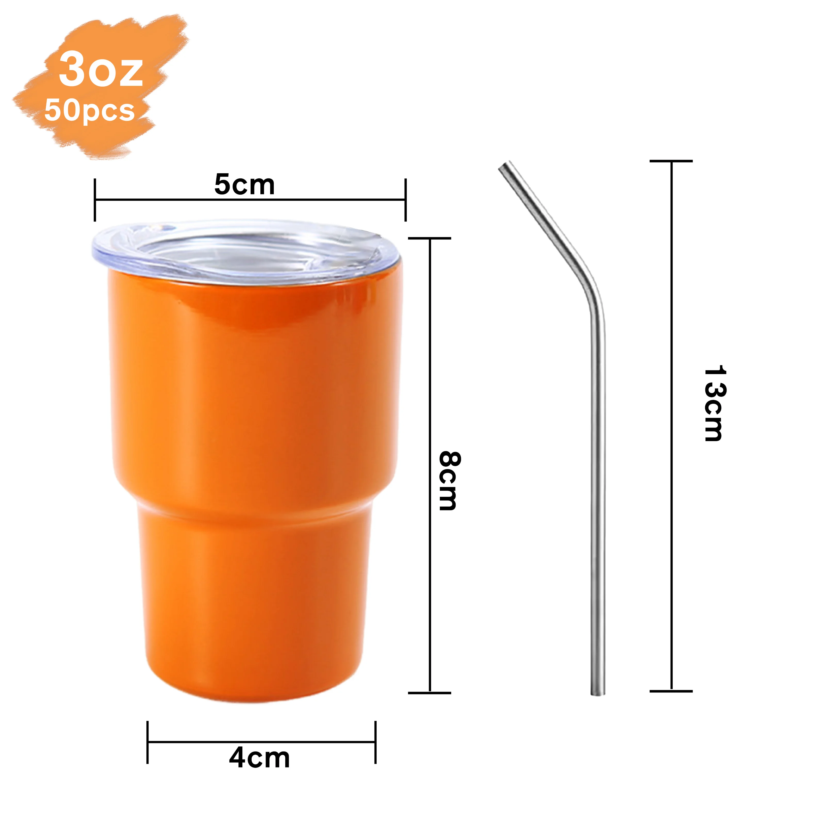Amazon Hot Selling 2oz 3oz Whisky Drinking Stainless Steel Sublimation Mini Tumbler Shot Glass Cups with Straw for Home and Bar