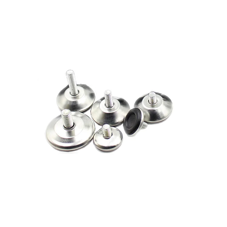 M6 M8 M10 Plastic metal adjustable furniture glide miniature leveling feet hyderon Low Profile Mounting Furniture Leveling Feet