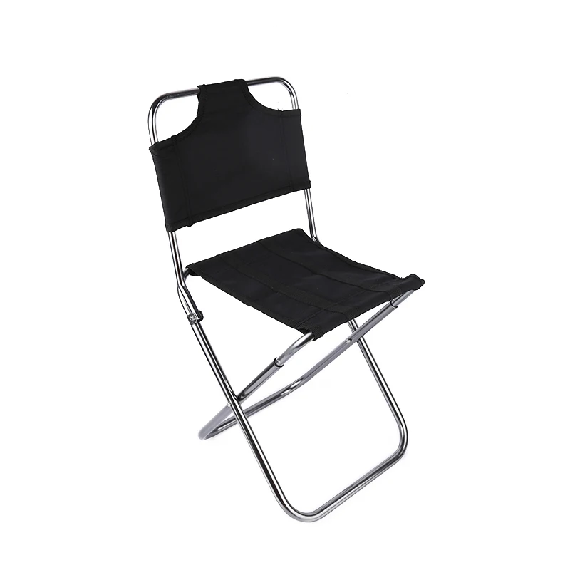 Outdoor Camping Chair Lightweight Aluminium Alloy Folding Chair Stool with Backrest