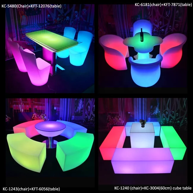 Color Changing Remote Control Illuminated Led Club Furniture